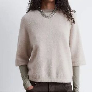& Other Stories Cream Knitted Alpaca Raglan Sweater